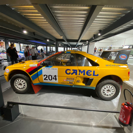 Peugeot 405 T16 Grand Raid 1990 au Musée de l'Aventure Peugeot.