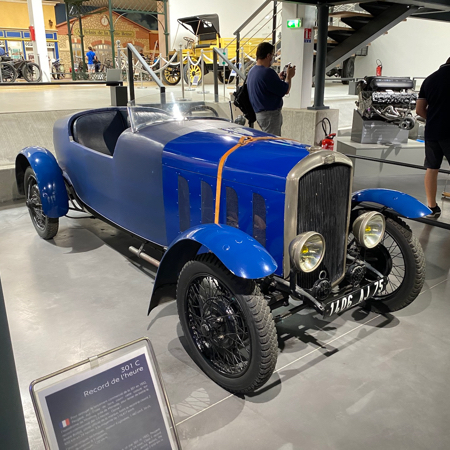 Peugeot 301 C Record de l'Heure 1932 au Musée de l'Aventure Peugeot.
