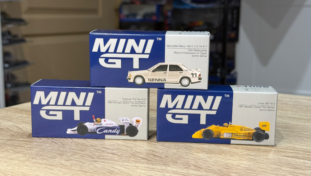 Mini GT x Ayrton Senna : À la découverte des premiers modèles 1/64ème !